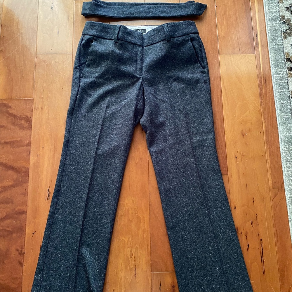 LOFT Black Tailored Trousers with Straight-Leg Cut